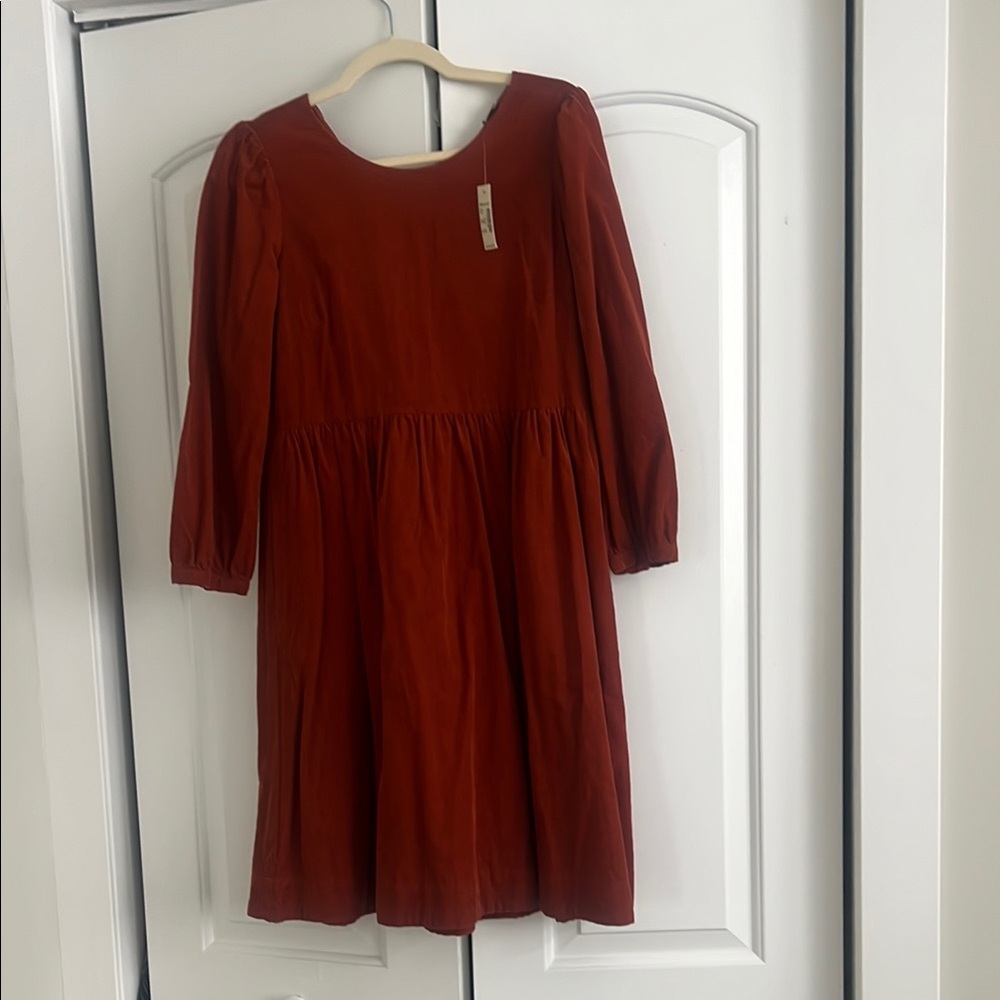 Corduroy Orange Madewell Dress